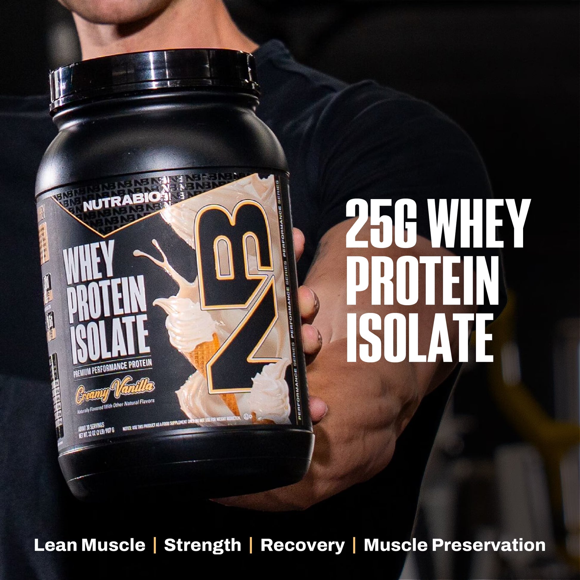 Whey Protein Isolate Powder Supplement – 25G of Protein per Scoop with Complete Amino Acid Profile - Soy and Gluten Free Protein Powder - Zero Fillers and Non-Gmo - Alpine Vanilla - 2 Lbs