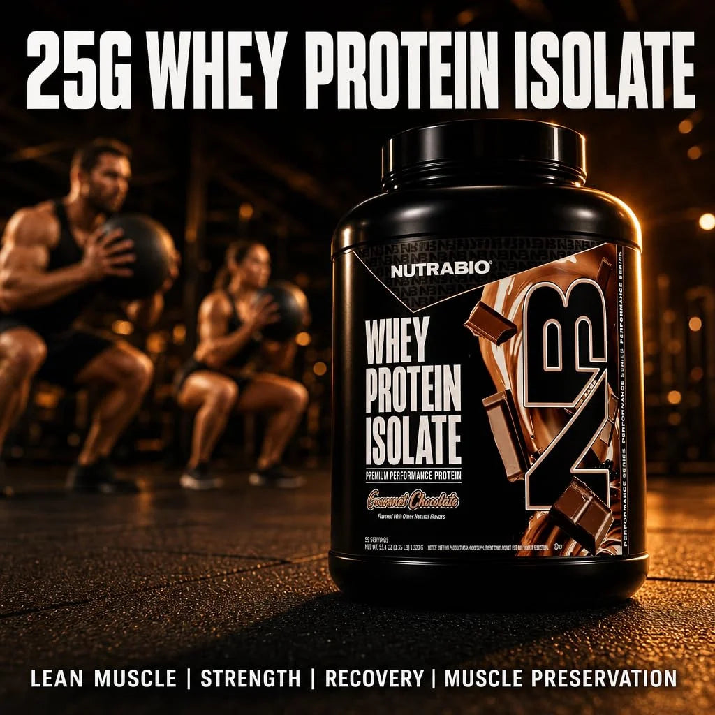 Whey Protein Powder Isolate Supplement – 25G of Protein per Scoop with Complete Amino Acid Profile - Soy and Gluten Free Protein Powder - 50 Servings