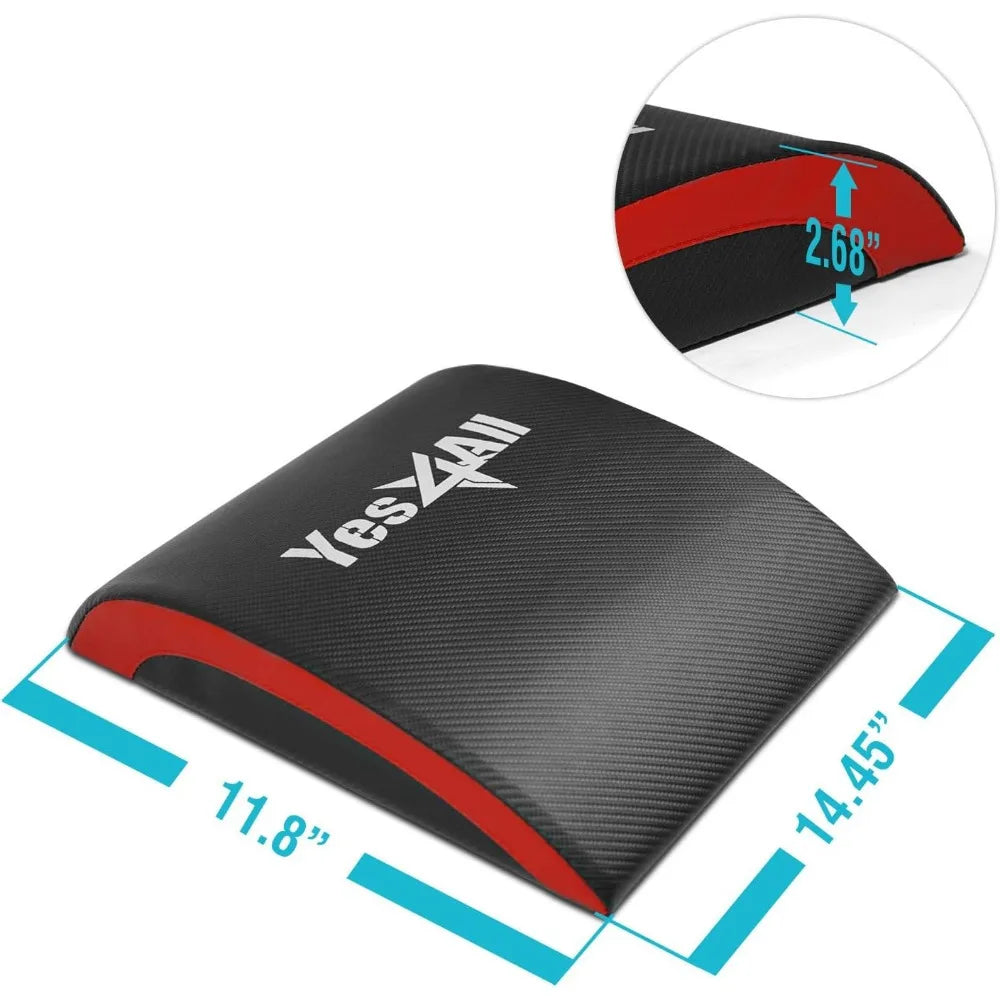 Ab Exercise Mat Tailbone & No Tailbone, Foldable Abdominal Sit up Support Pad, Abs Workout Equipment for Core Training and Lowe