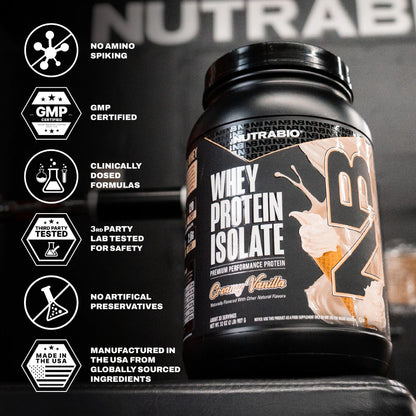 Whey Protein Isolate Powder Supplement – 25G of Protein per Scoop with Complete Amino Acid Profile - Soy and Gluten Free Protein Powder - Zero Fillers and Non-Gmo - Alpine Vanilla - 2 Lbs
