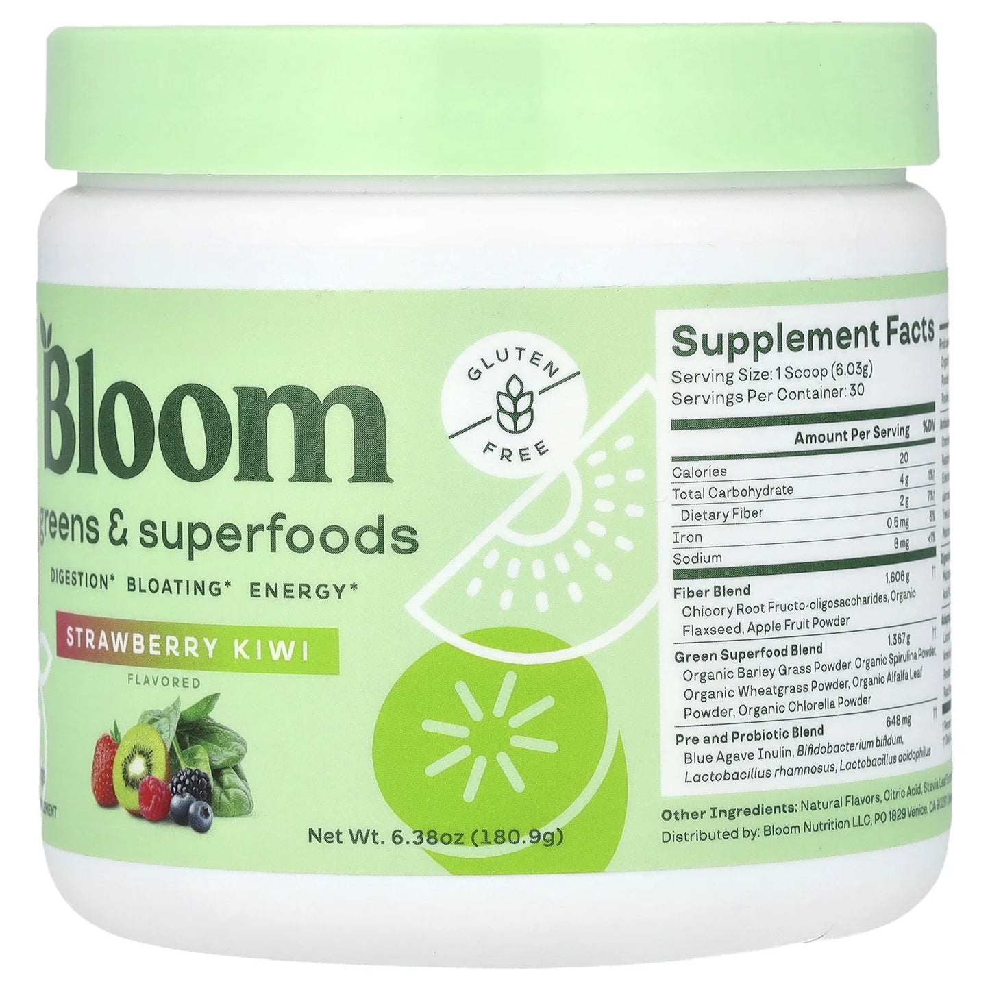 Greens & Superfoods Powder, Strawberry Kiwi, 30 Servings