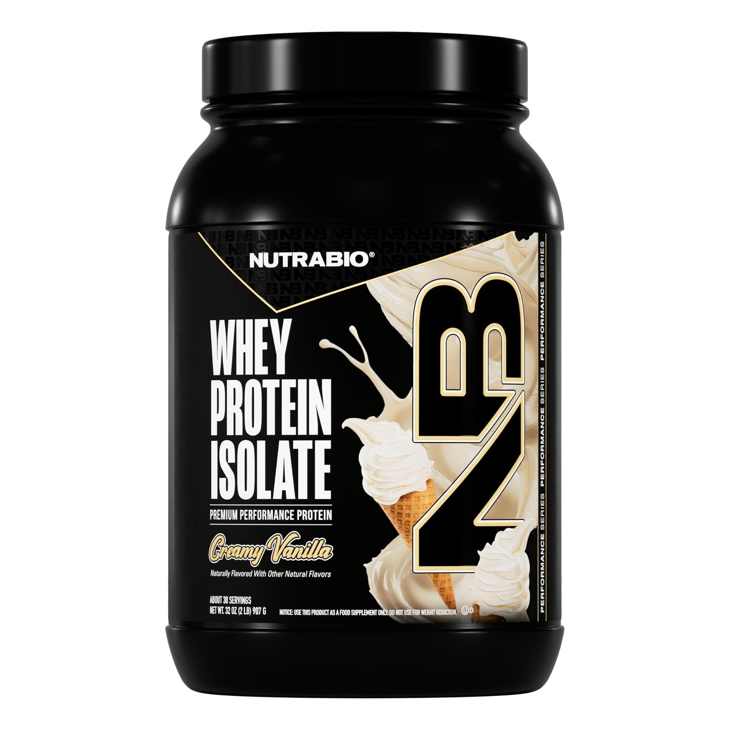 Whey Protein Isolate Powder Supplement – 25G of Protein per Scoop with Complete Amino Acid Profile - Soy and Gluten Free Protein Powder - Zero Fillers and Non-Gmo - Alpine Vanilla - 2 Lbs